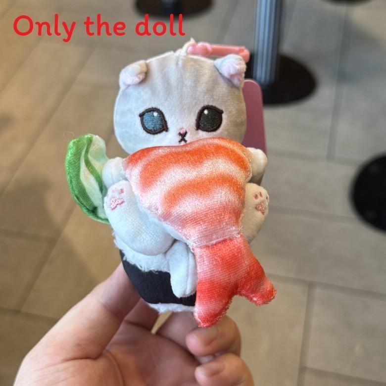 Sushi Shrimp Shark Cat Toy Plush Keyring With Pp Cotton Filling For Collectors