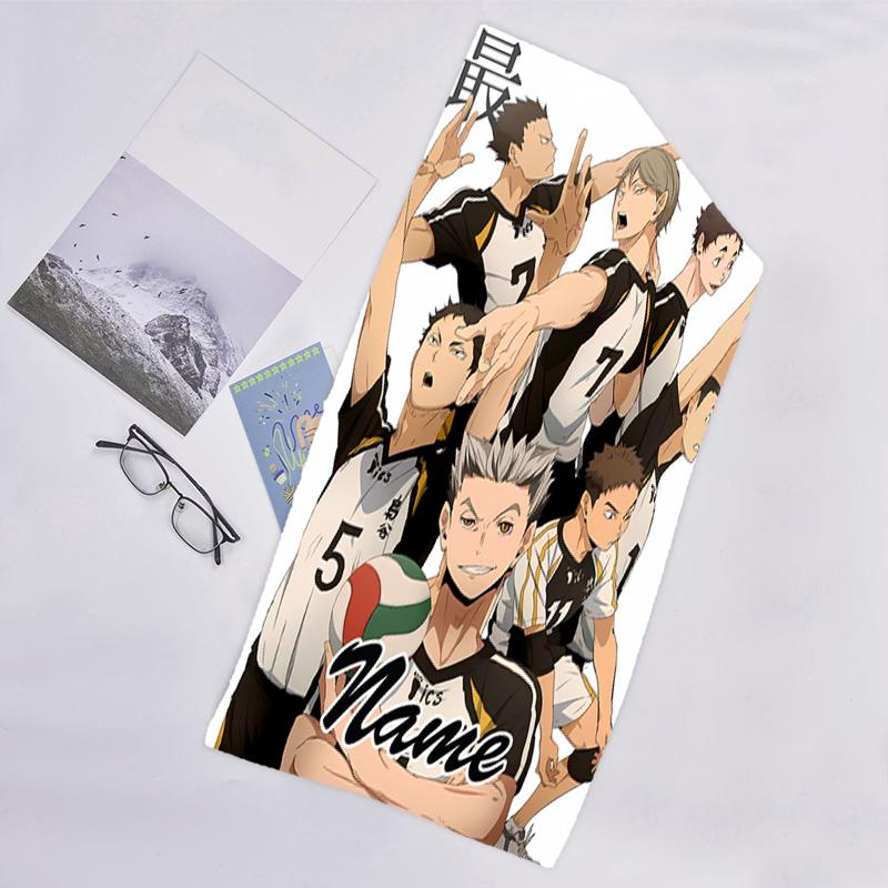 1pc Haikyuu1 Beach Towel with Custom Name, Beach/Swimming/Bath/Picnic/Camping Towel, Suitable for Seaside Beaches