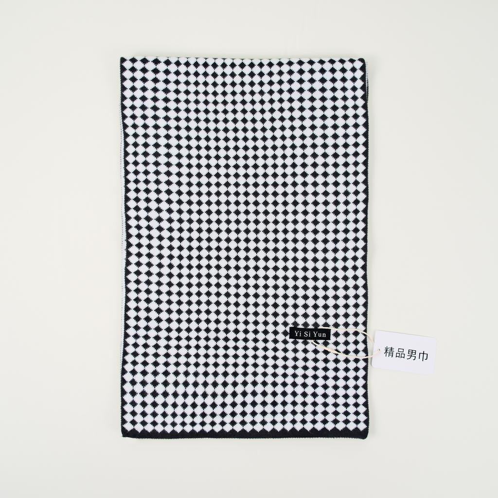 Men's Classic Winter Scarf Cashmere Feel Winter Scarves Long Formal Soft Scarf for Men Casual Scarves Luxuriously Plaid Scarf