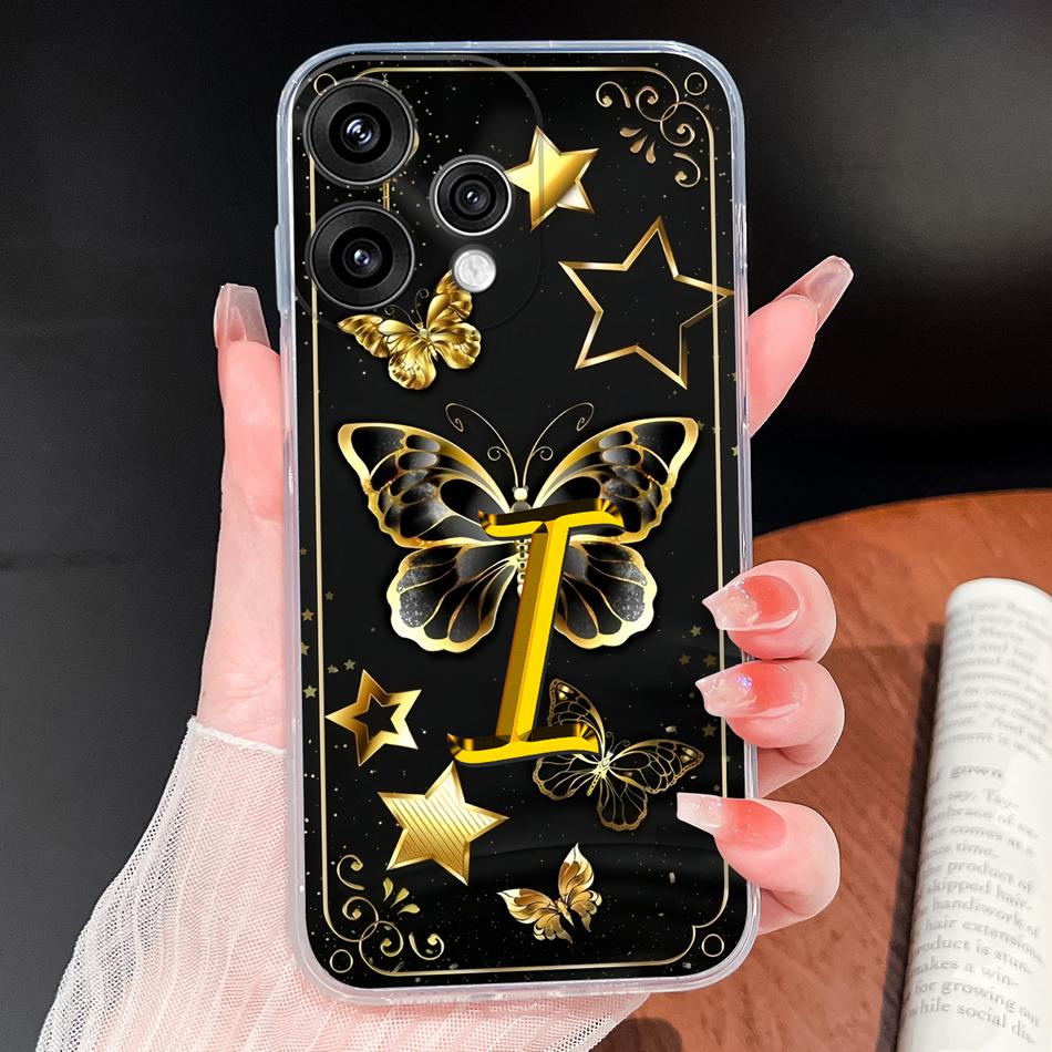 Чехол для телефона Oppo Reno 15 Pro Mini 15F 15C 5G Великолепные Звездные Буквы Ударопрочный Корпус Для Oppo Reno15 Мягкий Прозрачный Силиконовый Funda
