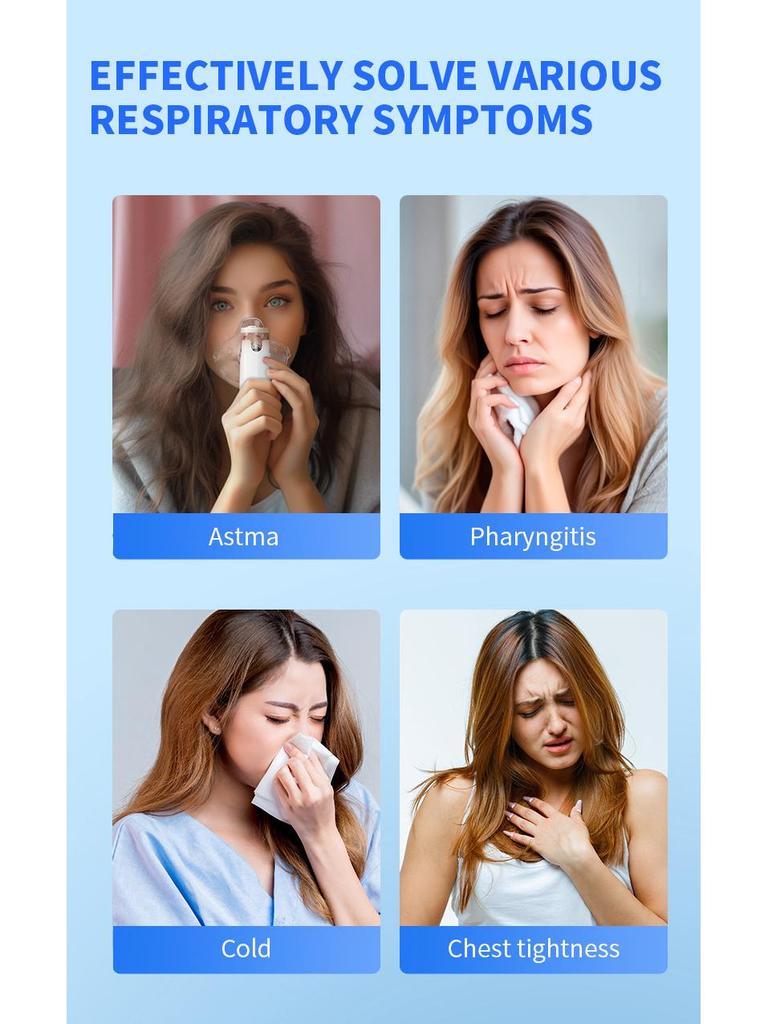 Portable Ultrasonic Micro-Mesh Nebulizer for Children - Silent, Handheld, Bilateral Design