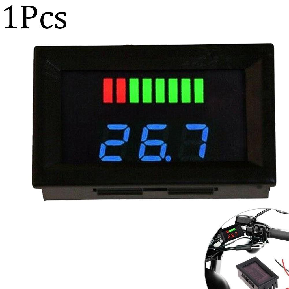 LED Digital Voltmeter Battery Fuel Gauge Suitable For Marine Motorcycle 12V-72V