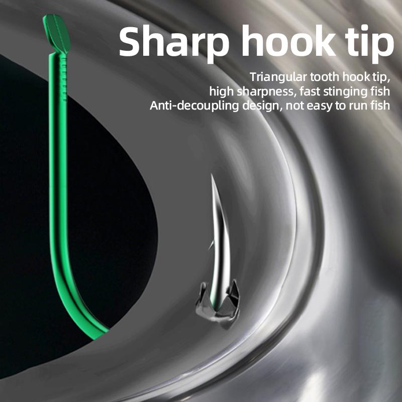 30 шт. наборы прочных рыболовных крючков – с зазубринами и со смещением для крупного леща/толстолобика