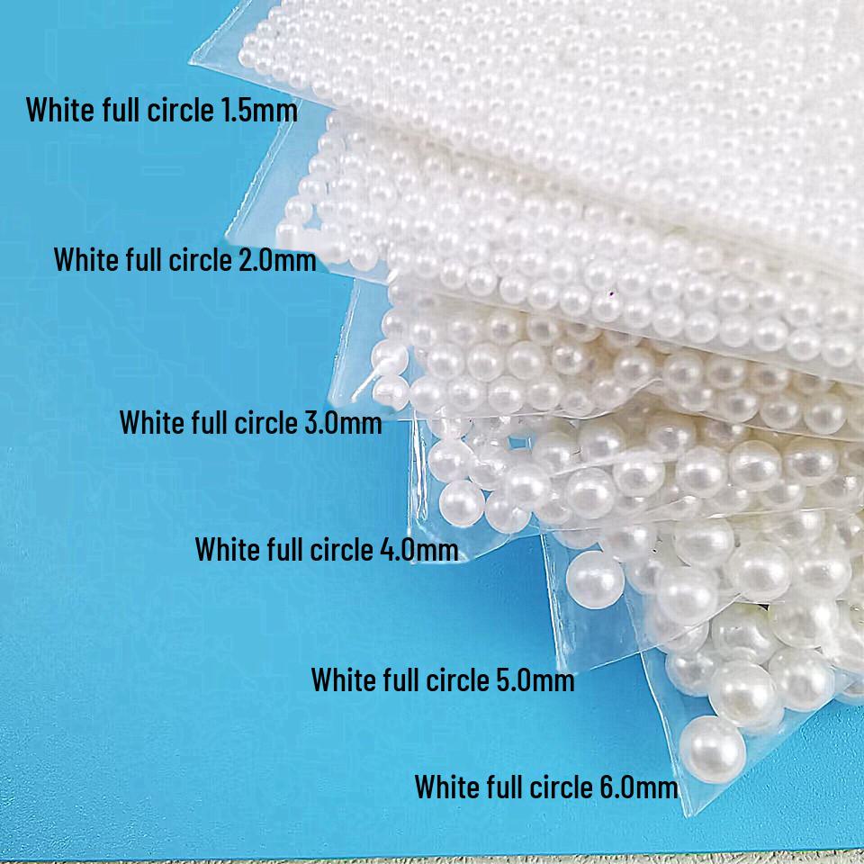 Multi-functional Mermaid Pearl Stickers for Nail Art, Bridal Makeup, and Slime Crafting.