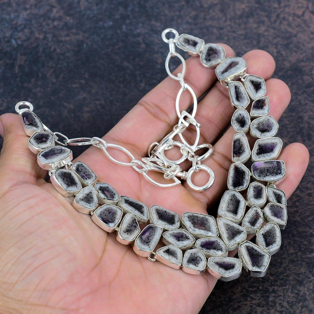 Ювелирные изделия из ожерелья с аметистом Super 23, ювелирные изделия из цельного серебра 925 пробы, великолепное ожерелье ручной работы с драгоценными камнями для любви