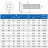 DIN7991 Countersunk Flat Head Hex Bolt Nut Set Kit M2 M3 M4 M5 M6 Black Grade 10.9 Steel Hex Hexagon Socket Flat Head Screw