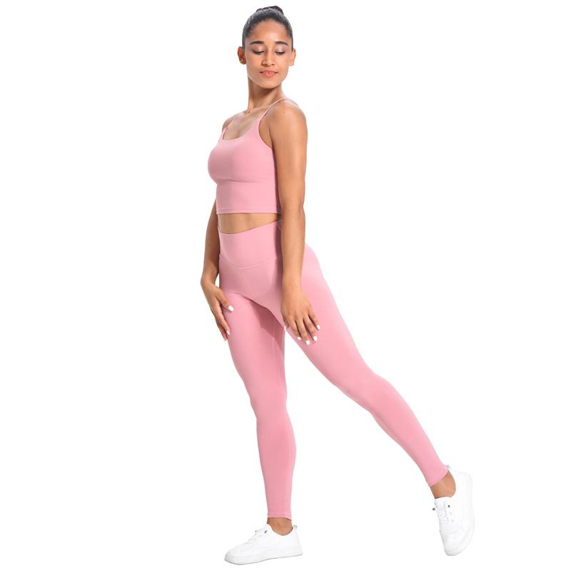 Женские однотонные узкие леггинсы для йоги с высокой талией, брюки с подтяжкой бедер, повседневные спортивные эластичные брюки для фитнеса