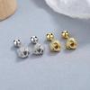 Surrounding Knot Stud Earrings For Women Exquisite Pin Screw Ball Cute Ear Bone Studs Trend Simple Design Jewelry Gift