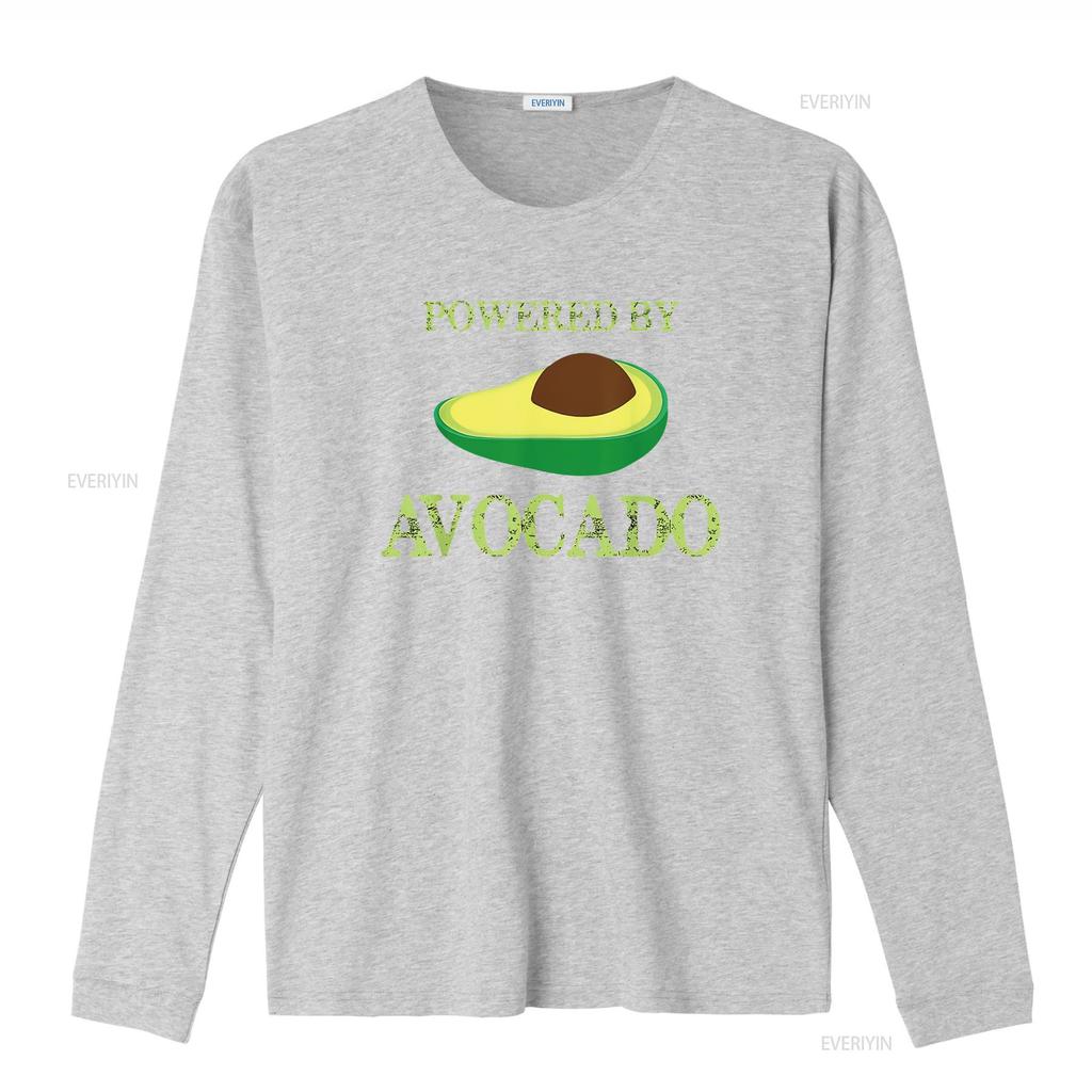 Мужская футболка 'Powered By Avocado' Смешная V3 Черная винтажная стираная уличная одежда Дышащая мужская Топ для повседневной носки Удобный