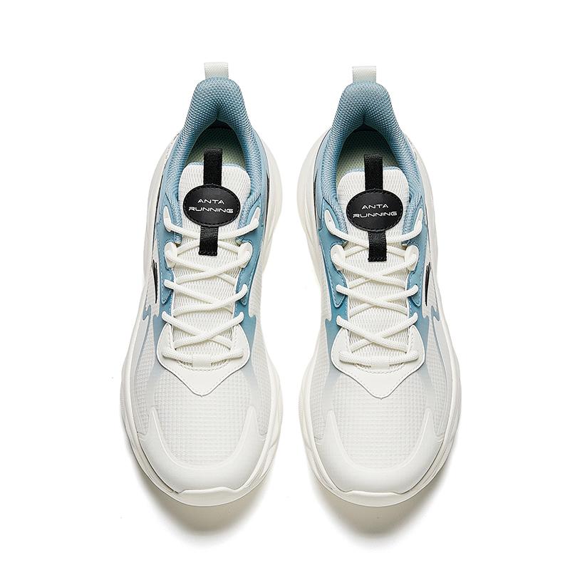 Anta Удобные универсальные прочные низкие кроссовки для бега мужские кроссовки синие белые 912345577-1