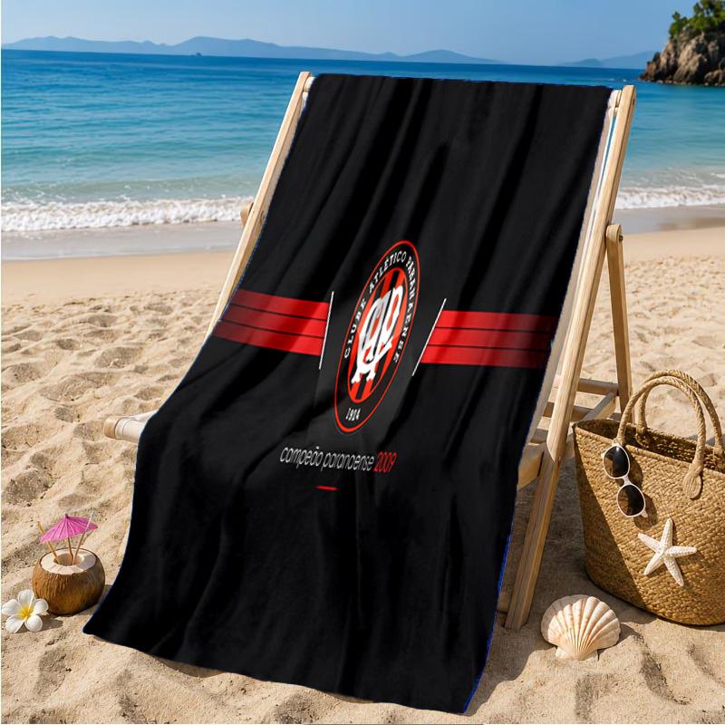 Atletico Paranaense Crest Beach Towel Microfiber Beach Towel, Lightweight and Quick-Dry, for Summer Travel, Swimming Pool Fan Birthday Gift