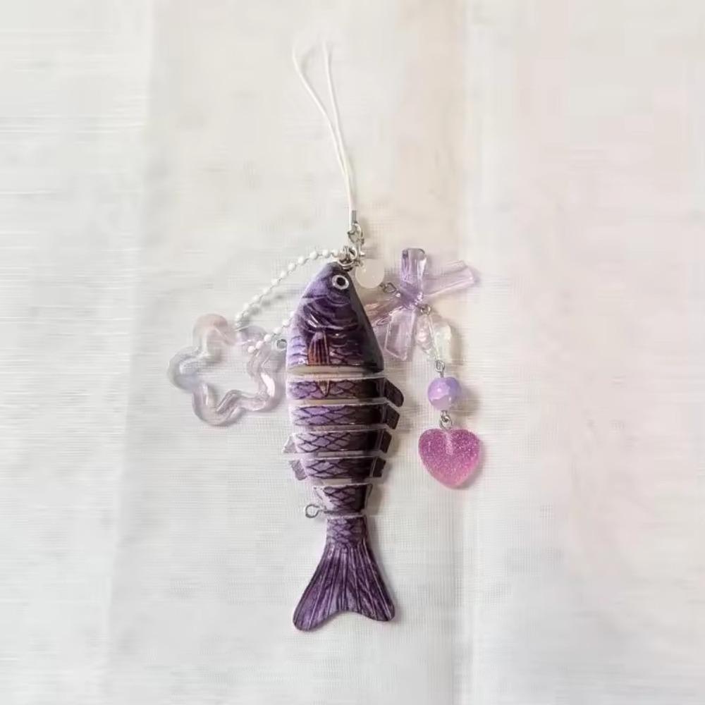Exquisite Simulated Fish Keychain Handmade Jewelry Accessories New Mobile Phone Lanyard