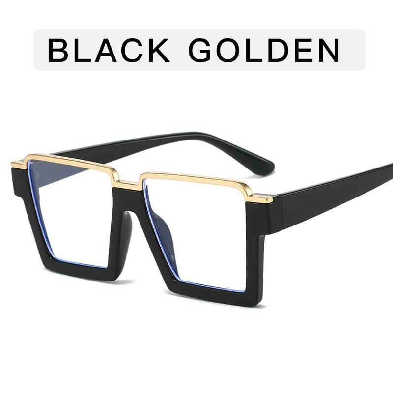 Модные очки с оправой большого размера квадратной формы, полуободковая оправа для женщин, декоративные очки с защитой от синего света