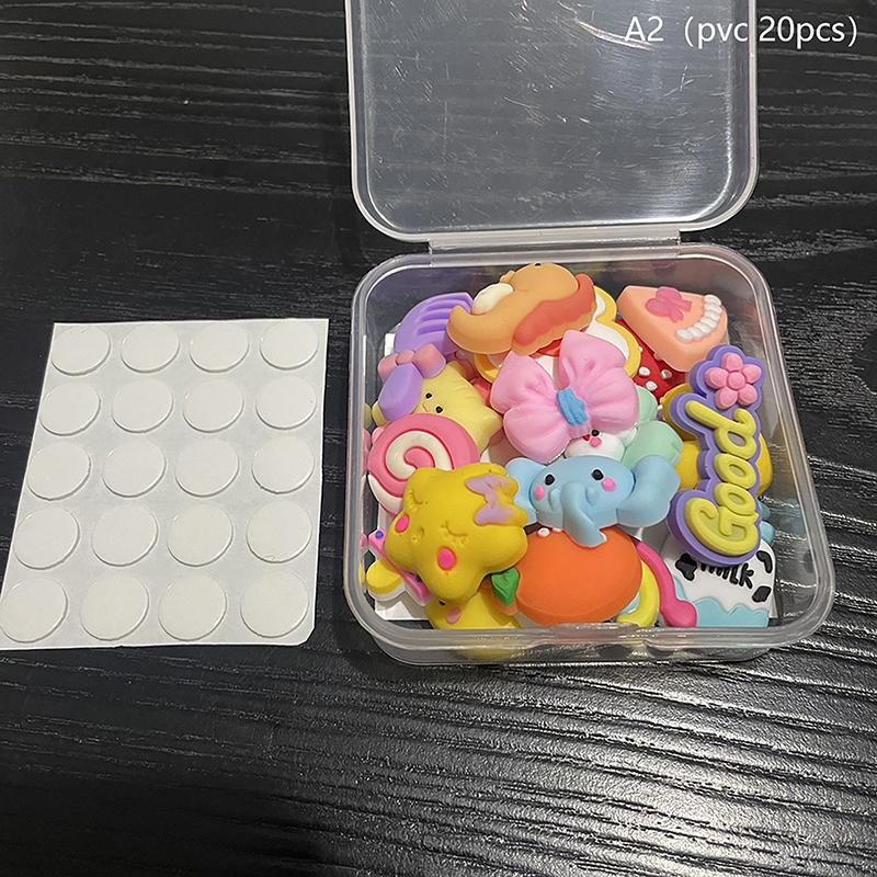 20Pcs 3D Cartoon Diy Handmade Children'S Hair Clip Water Cup Shoes Decor Stickers Cream Adhesive Resin Accessories