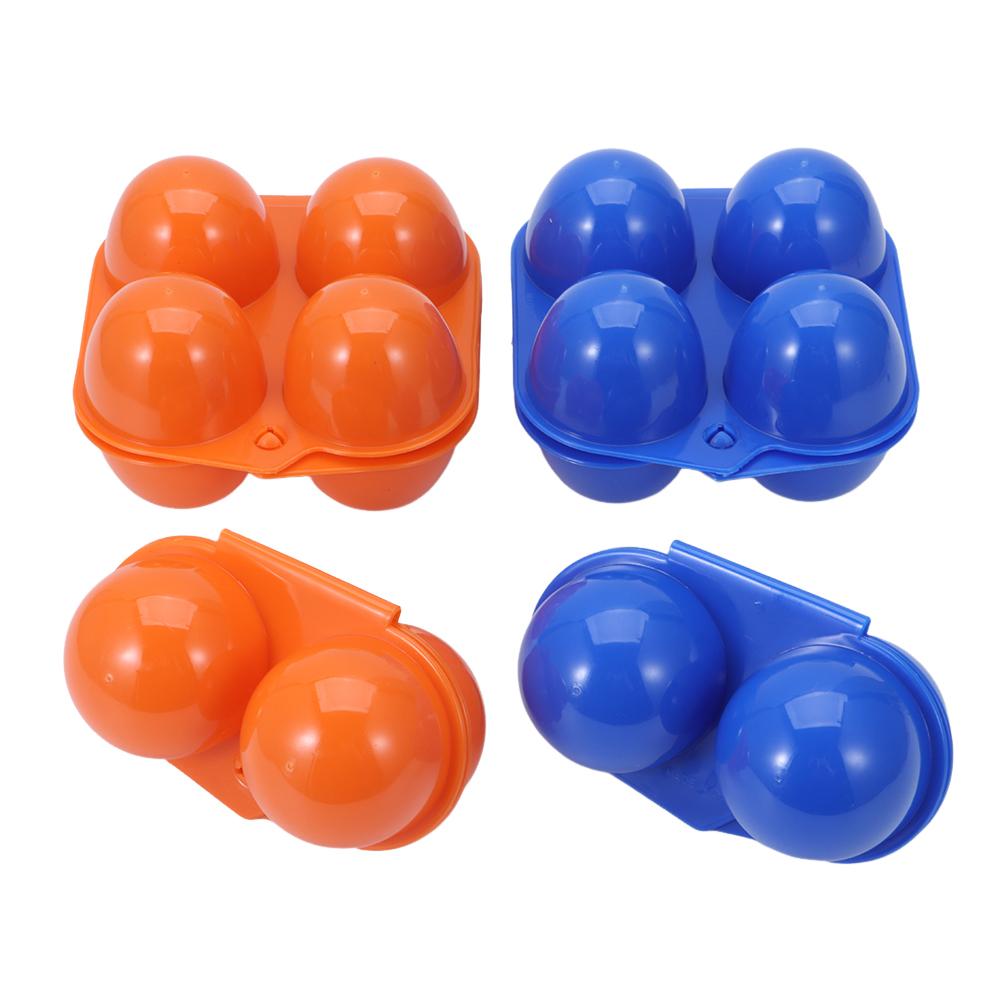 2/4 Grids Outdoor Containers Holder Organizer Case Portable Egg Tray Egg Storage Box