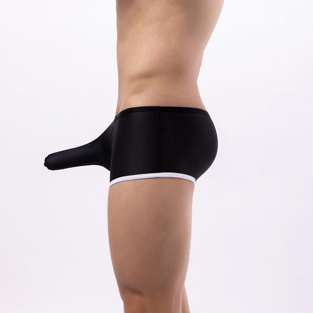 Мужские однотонные полосатые боксеры, мужское нижнее белье, дышащие мягкие трусы