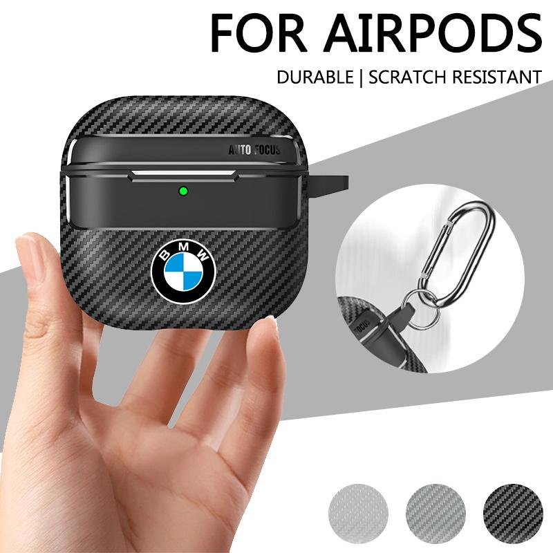 SQLI6 Мягкий чехол для наушников Apple AirPods 4 2024 Чехол для Airpod Pro 1 2 3 4-го поколения С брелоком Для логотипа BMW M Performance E46 E90 E60