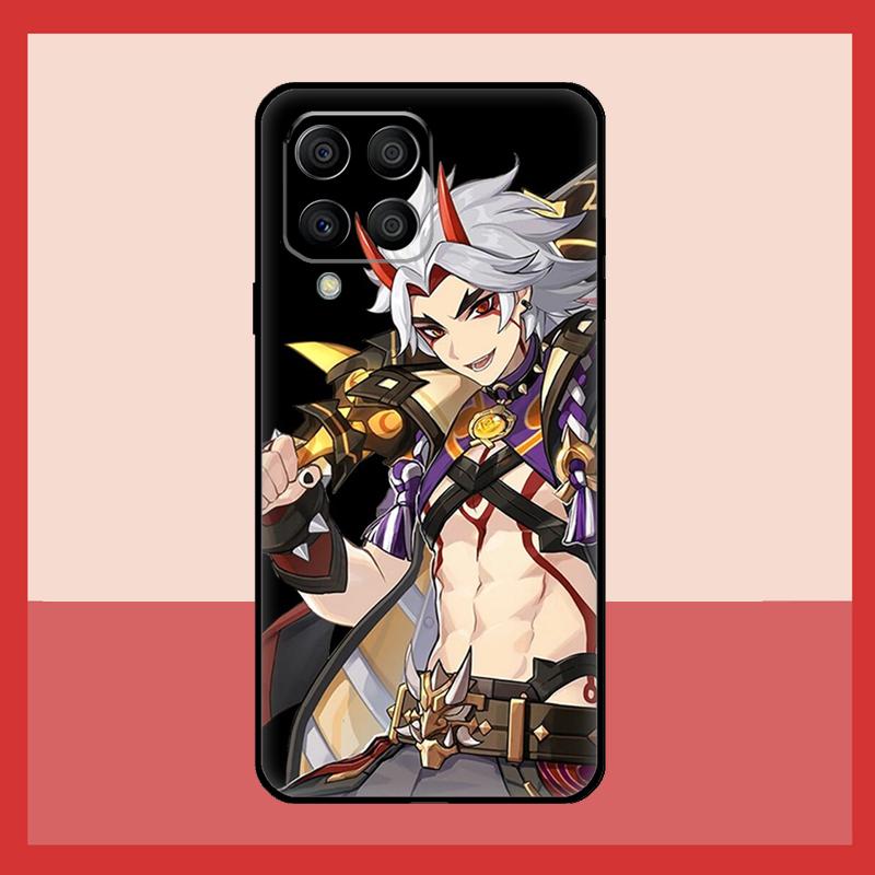 Чехол Genshin Impact Аратаки Итто для Samsung Galaxy M12 M52 M06 M16 M36 M56 M33 M15 M55 M31 M13 M14 M53 M32 M35 M34 M54