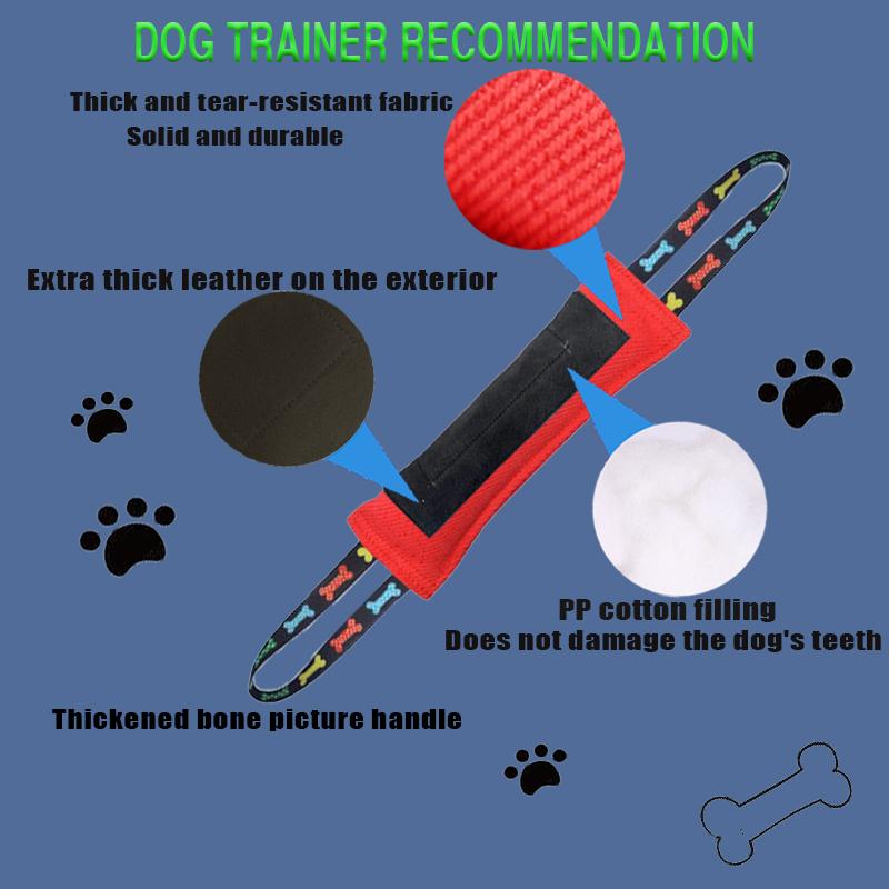 Quality Tear Resistant Dual Handle Dog Bite Pillow Bite Stick for Medium Working Dog Interactive Chew Tug Training Equipment