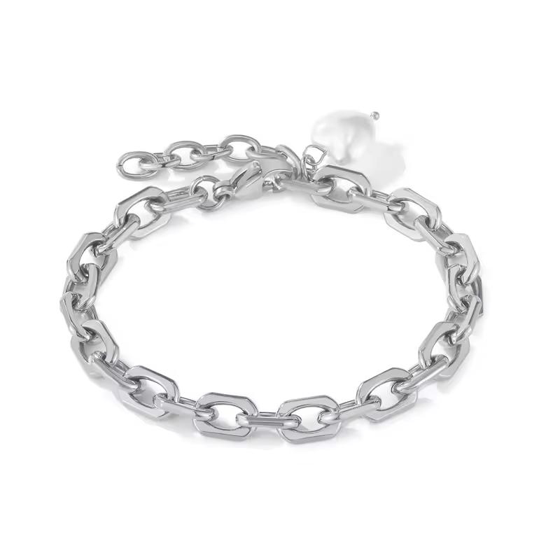 Stainless Steel Butterfly Bracelet Gold Steel Retro Love Heart Double-layer Chain Bracelet