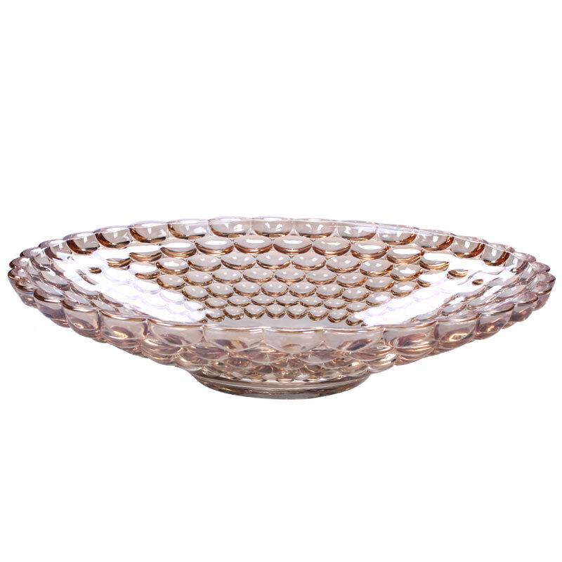 Youde 35cm Crystal Glass Snack & Fruit Serving Plate