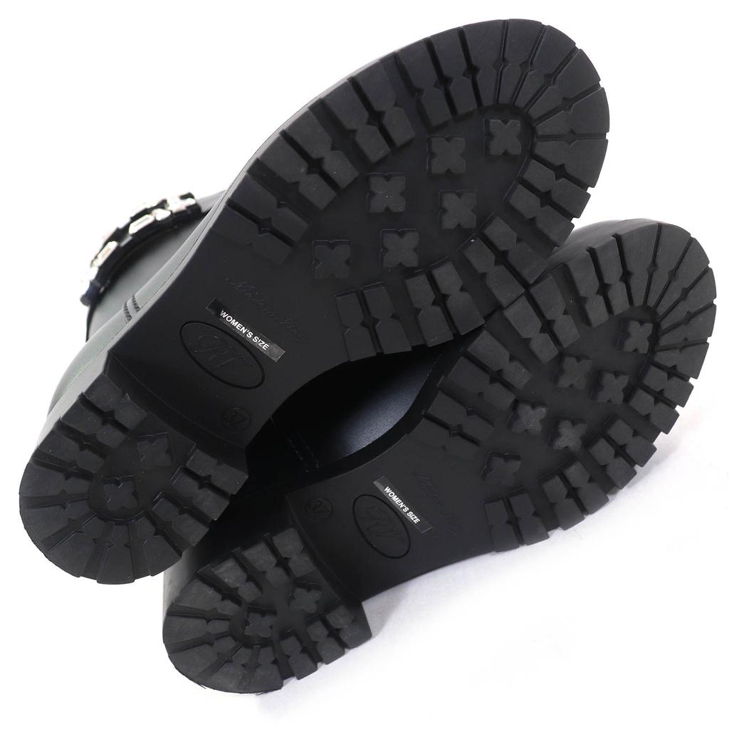 Great ROGER VIVIER short boots Tempet Viv Strassbacks rubber rain boots black Women 37 Used