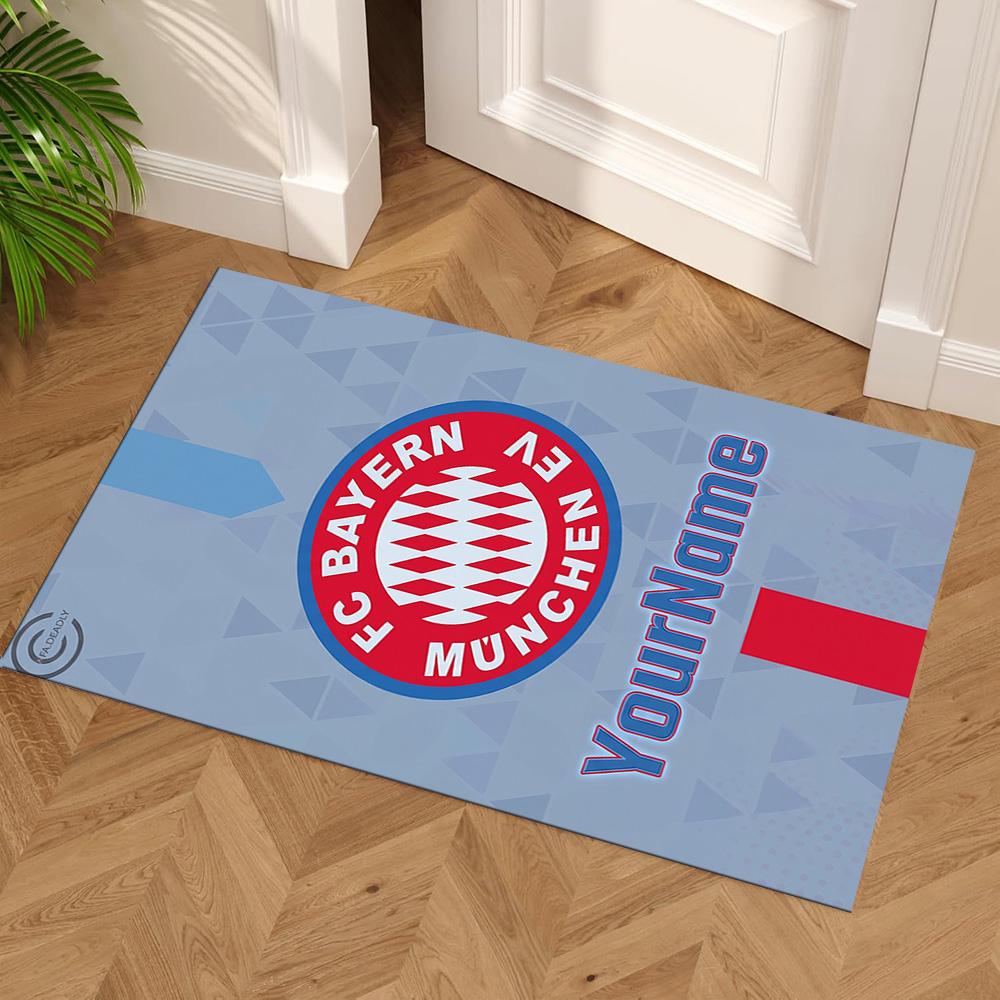 Bayern Munich Customize Your Name Carpet Perfect for Hallway Dining Room Game Room Playrooms Anti-slip Rug Decorate Offices