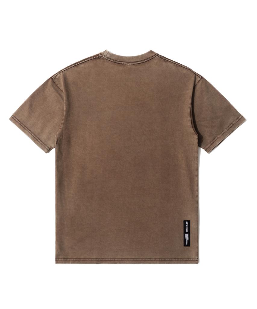 QT8 GARMENTS Футболка с принтом Oc Bear Champ Aq, стираная (коричневый)