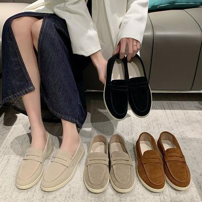 Размер 35-43, Большие размеры женской обуви 41-42 Однопедальные интернет-знаменитые мокасины Doudou Shoes Женские маленькие ароматные туфли