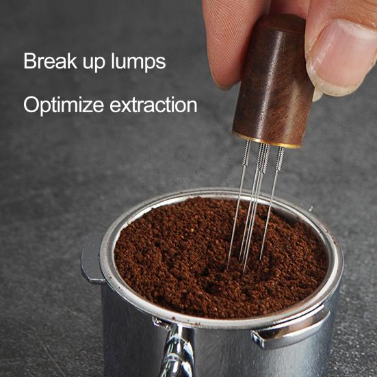 Игла для распределения кофе из нержавеющей стали с 5 иглами, выравнивающий инструмент, тампер для эспрессо, распределитель кофейного порошка, аксессуары для бариста