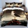 Seagull Coastal Art Decor Set Bedding Set with 1 Duvet Cover 2 Pillowcases Single Double King Queen, Gift