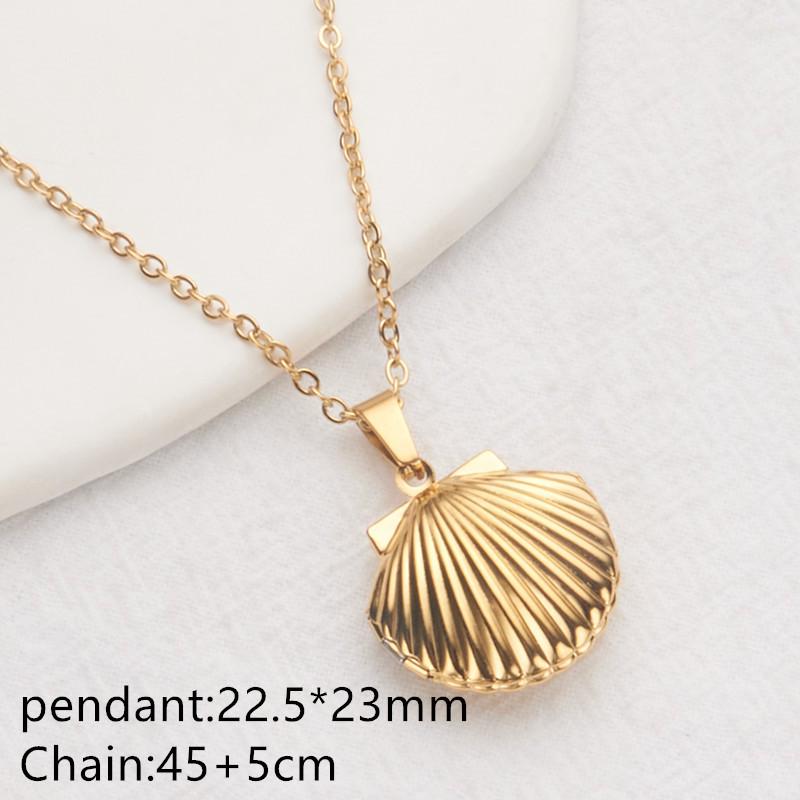 Stainless Steel Silver & Gold Women's Heart Photo Frame Locket Necklace