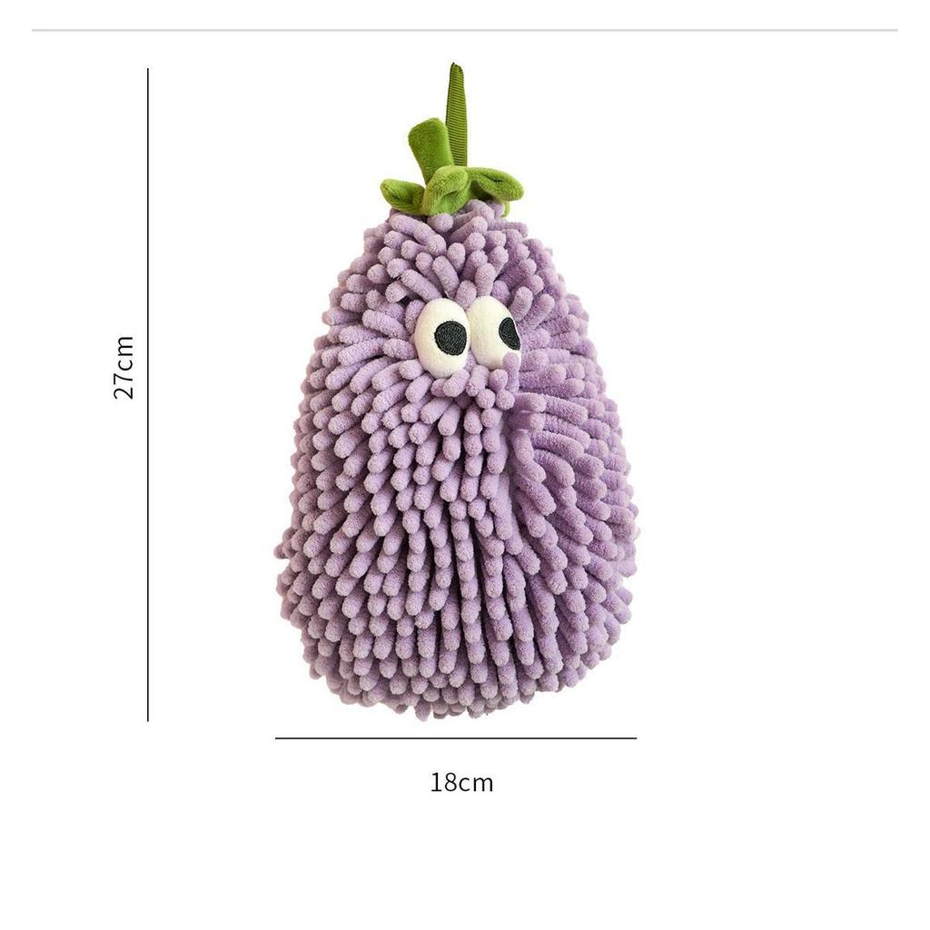 Hand Towel Hanging Cute Cartoon Chenille Kitchen Bathroom Absorbent Towel Wiping Handball