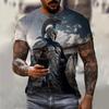 Summer Vintage Men Spartan Pattern 3D Printed Short Sleeve Summer Fashion Oversized T-shirt Men's Casual Clothing Tops