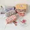 Checkered Cartoon Cherry Y2K Cherry Pencil Case Large Capacity Makeup Bag Korean Pencil Bag  Gifts