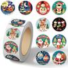 Cartoon Holiday Gift Sealing Stickers - 500 Self-Adhesive Journal Stickers per Roll