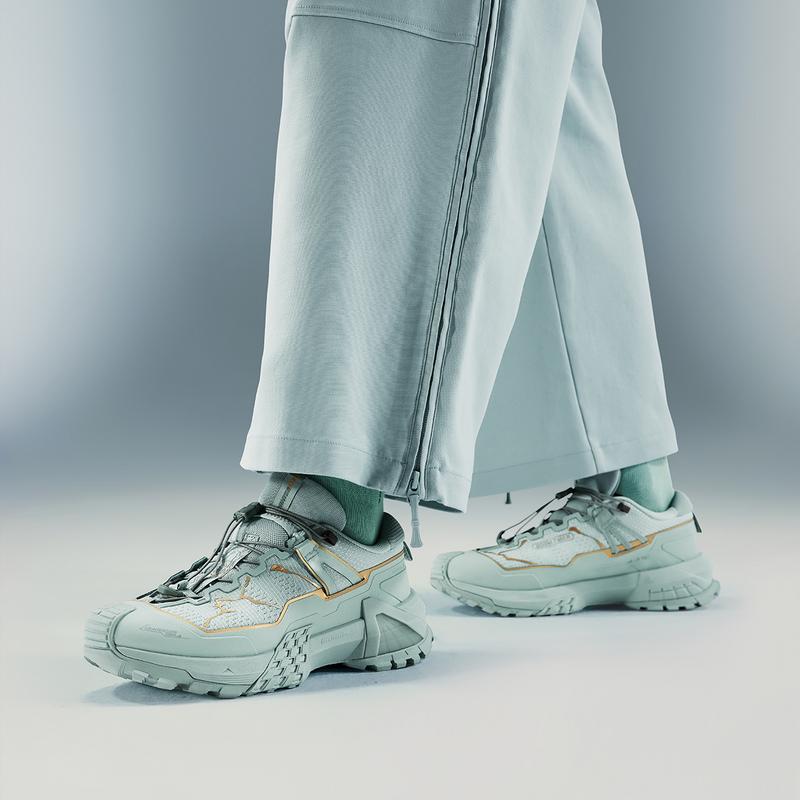 Li Ning Outdoor CF Tracing, Xingchuan Pro Амортизация, Износостойкие Низкие Туристические Ботинки Унисекс Зеленые AHTU017-6