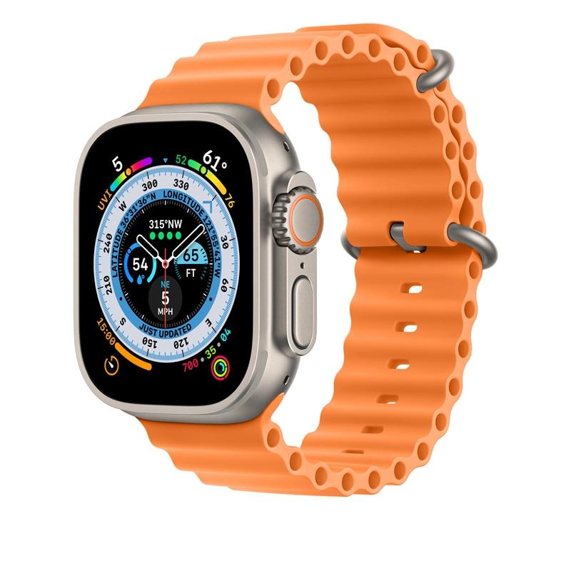 YurKem Ocean Strap For Apple Watch Band 49mm 45mm 44mm 40mm 41mm 42mm 38mm Silicone iWatch Ultra Series 8 7 6 5 4 3 SE