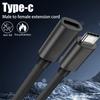 Кабель-удлинитель USB C Быстрая зарядка Кабели для передачи данных Type-C Папа-Мама Удлинительный шнур Разъем для зарядного устройства для ноутбуков Планшетов