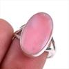 Natural Pink Opal Gemstone 925 Solid Sterling Silver Jewelry Ring Size 7.5 J2g67