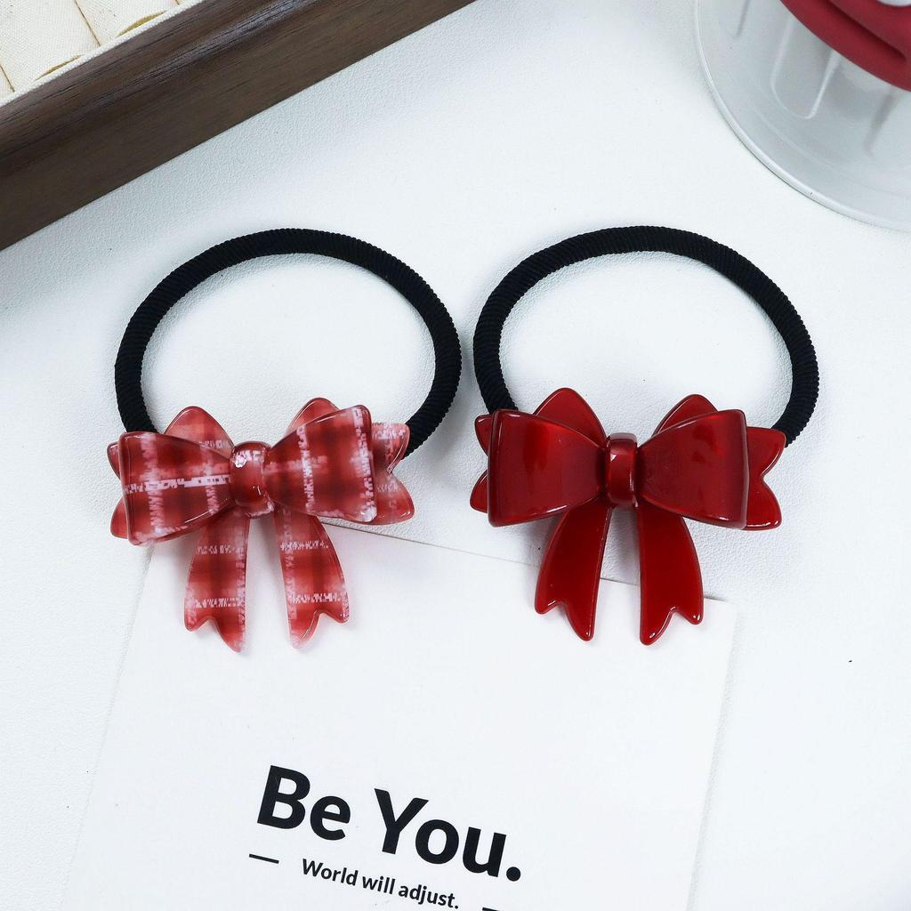 Nanrui Jewelry Ацетатная Резинка-Бант для Волос 5,3 см - Милый Бантик-Резинка и Зажим для Высокого Хвоста