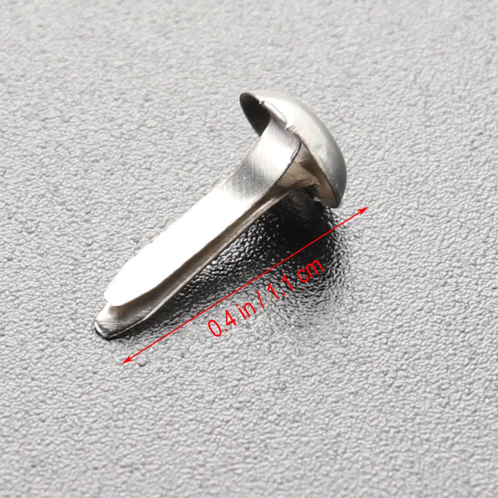 100Pcs Mini Brads Small Round Pastel Colors Metal Brad for Scrapbooking Crafting Photo Attachment Ribbon Fixing 5.5x11mm