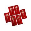 6pcs 2026 Year of Horse Red Pocket Bronzing Gift Envelope New Year Red Envelopes  Marriage Birthday