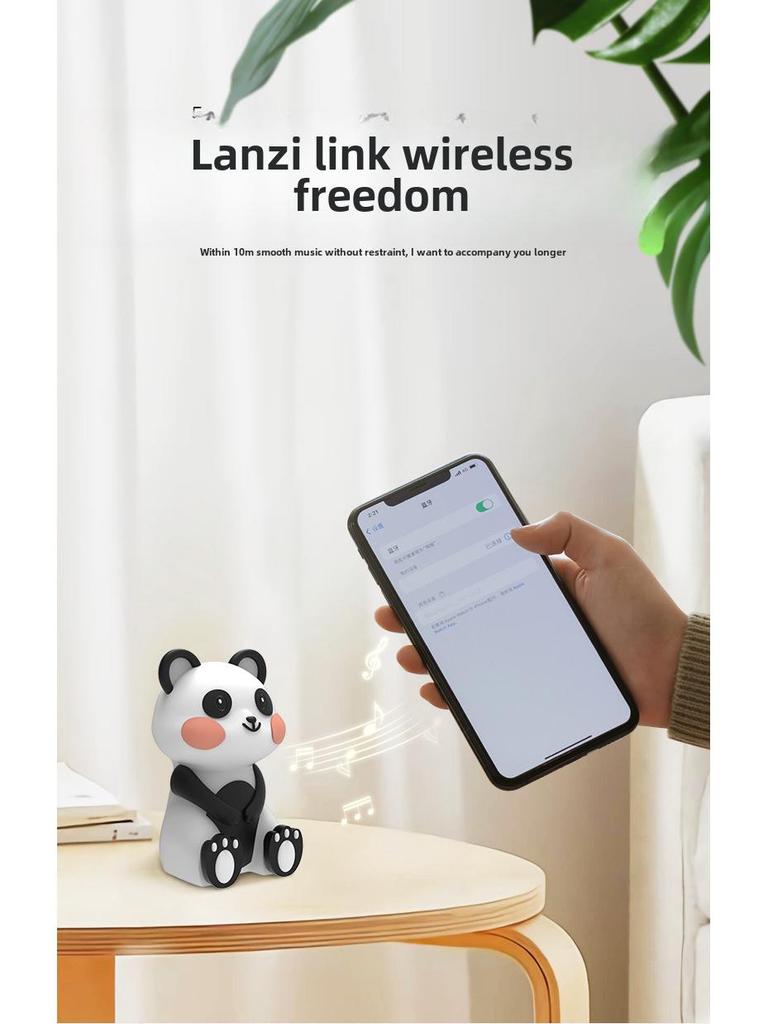 Мини-милый мультяшный динамик Bluetooth с животными - панда, лиса, птица, кошка