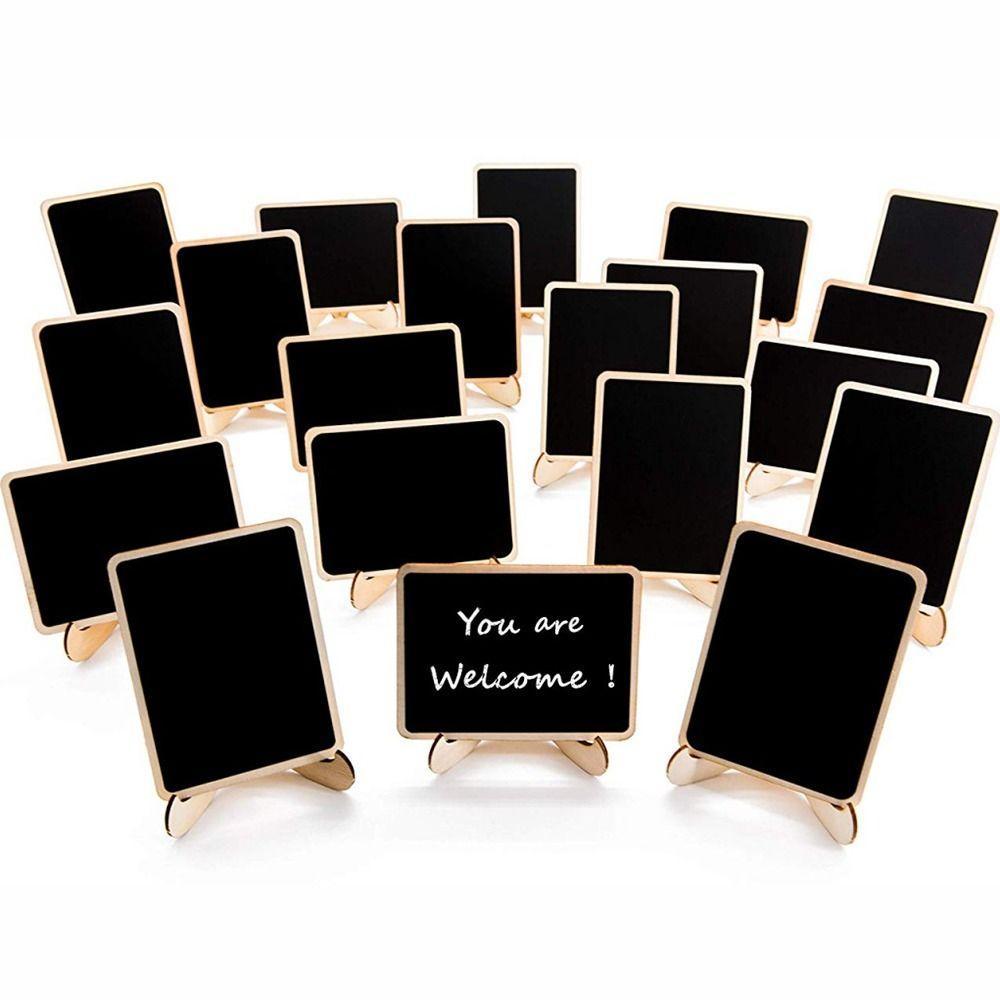 10pcs Wooden Mini Chalkboard Signs Creative Small Chalk Board Wedding Place Cards Party Supplies