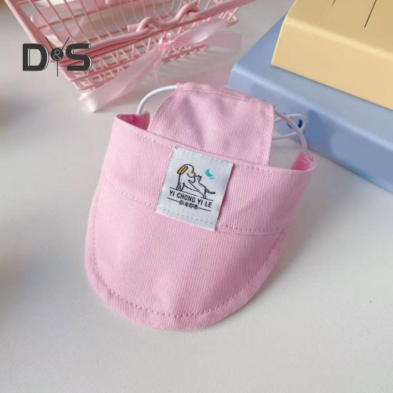 Бейсболка для домашних животных с отверстиями для ушей, регулируемая солнцезащитная кепка для собак, летняя кепка с козырьком для маленьких и средних собак и кошек