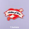 Cartoon Letters Patch Iron On Patches On Clothes Flowers Embroidered Patches For Clothing Stripe Thermoadhesive Patches Applique