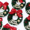 Mini Christmas Wreaths Dollhouse Miniature Christmas Tree Decor Garland Wreath Mini Craft Wreaths Winter Snow Ornaments