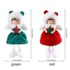 Decorative Red Green Christmas Elf Doll Plush Cute Red Green Elf Angel Red/Green Hanging Xmas Tree Hanging Angel Pendants