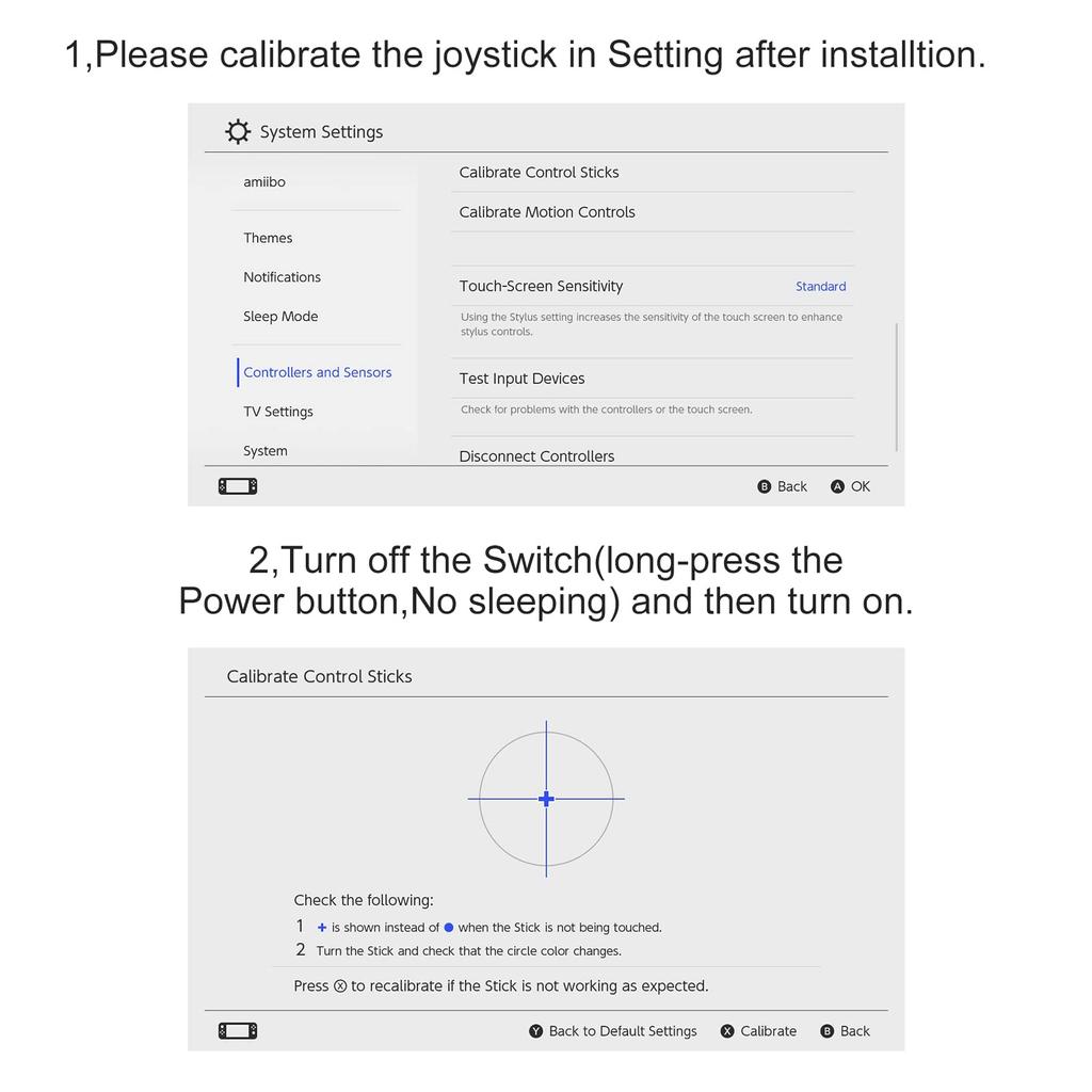 Джойстик AKNES Switch Joystick No Switch с эффектом Холла для переключателя OLED Switch Repair Kit с заменой колпачка джойстика, Drift, Joycon и Lite, (1